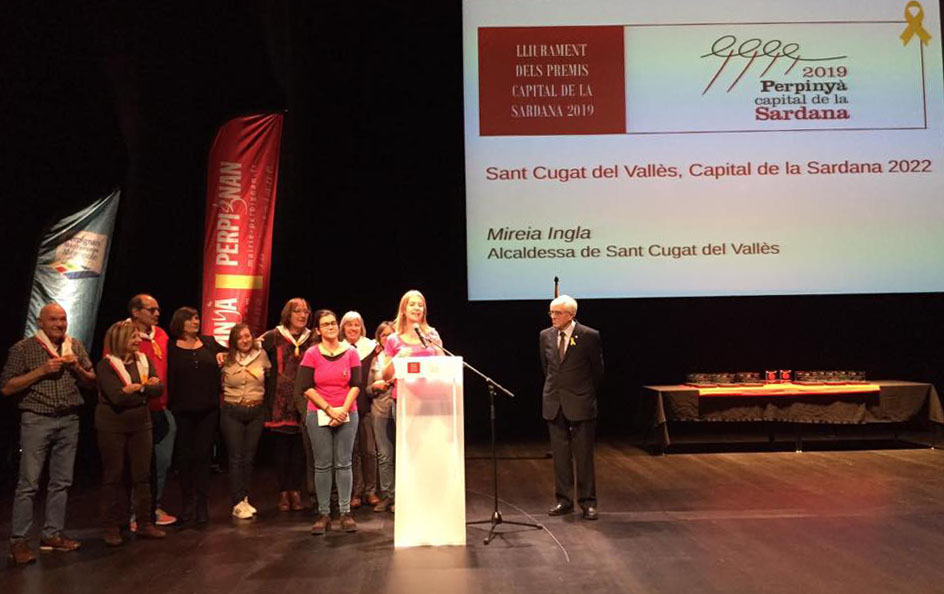 L’alcaldessa de Sant Cugat, Mireia Ingla, destacar la presència de les dones al capdavant del projecte de Capital de la Sardana.