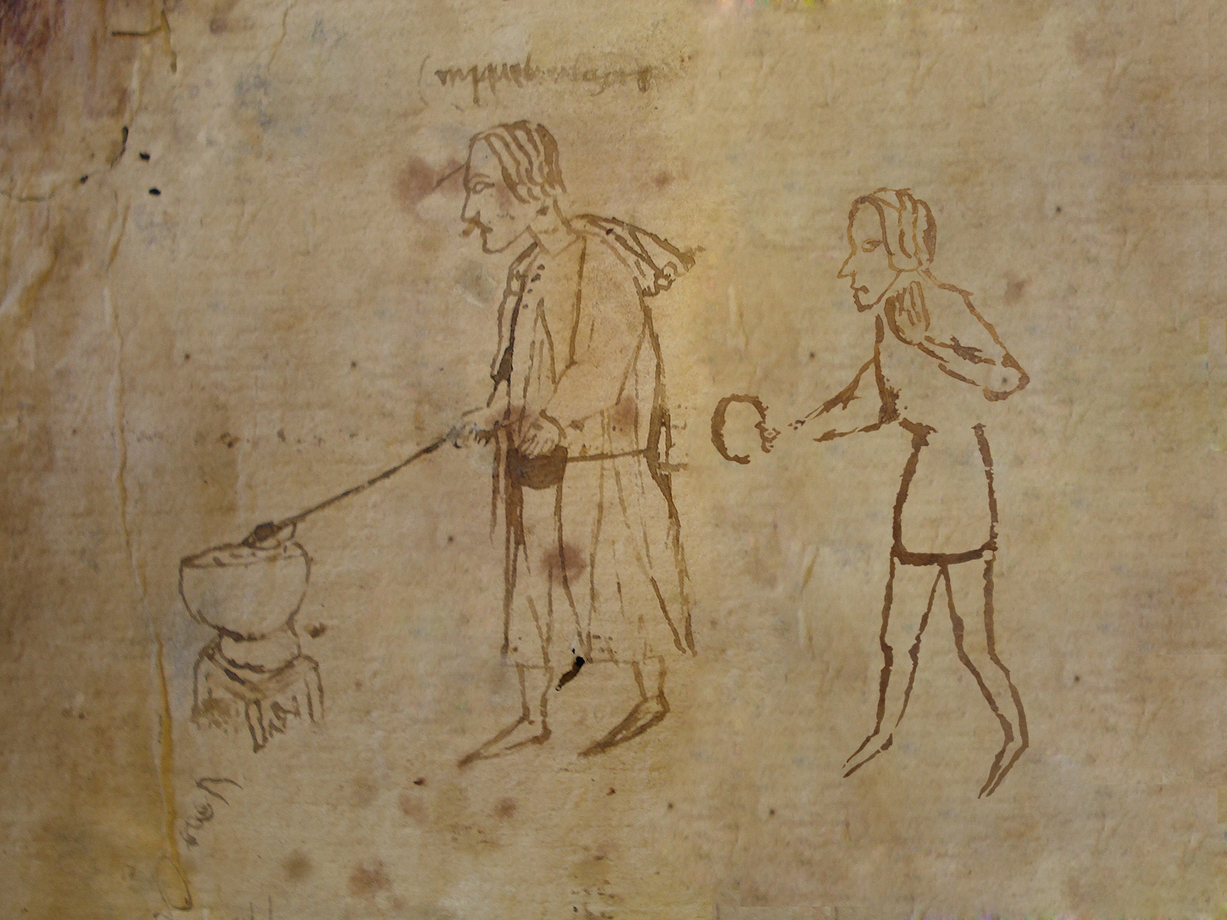 El dibuix del notari Miquel Corsaví és la referència més antiga que es té de 'La Sopa de Verges'. | Arxiu Històric de Girona (fons notarial , Castelló d'Empúries, núm 556).