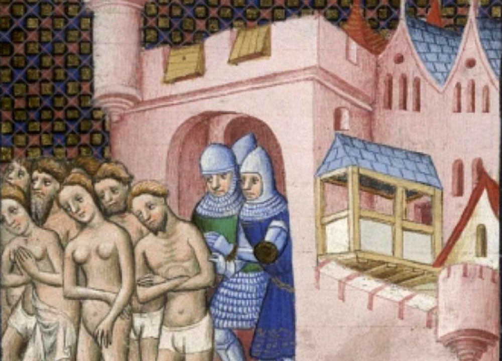 Expulsió dels càtars de Carcassona (Llibre d'hores de Boucicaut)