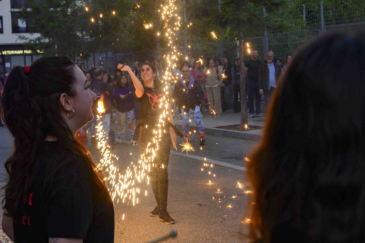 Els Diables del Poble-sec, pregoners de les festes juntament amb els Gegants del Poble-sec