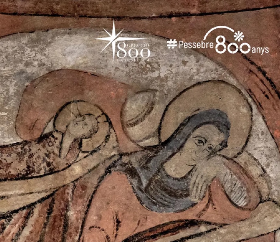 Fragment de la pintura mural de Sant Salvador de Polinyà, obra del Mestre de Cardona