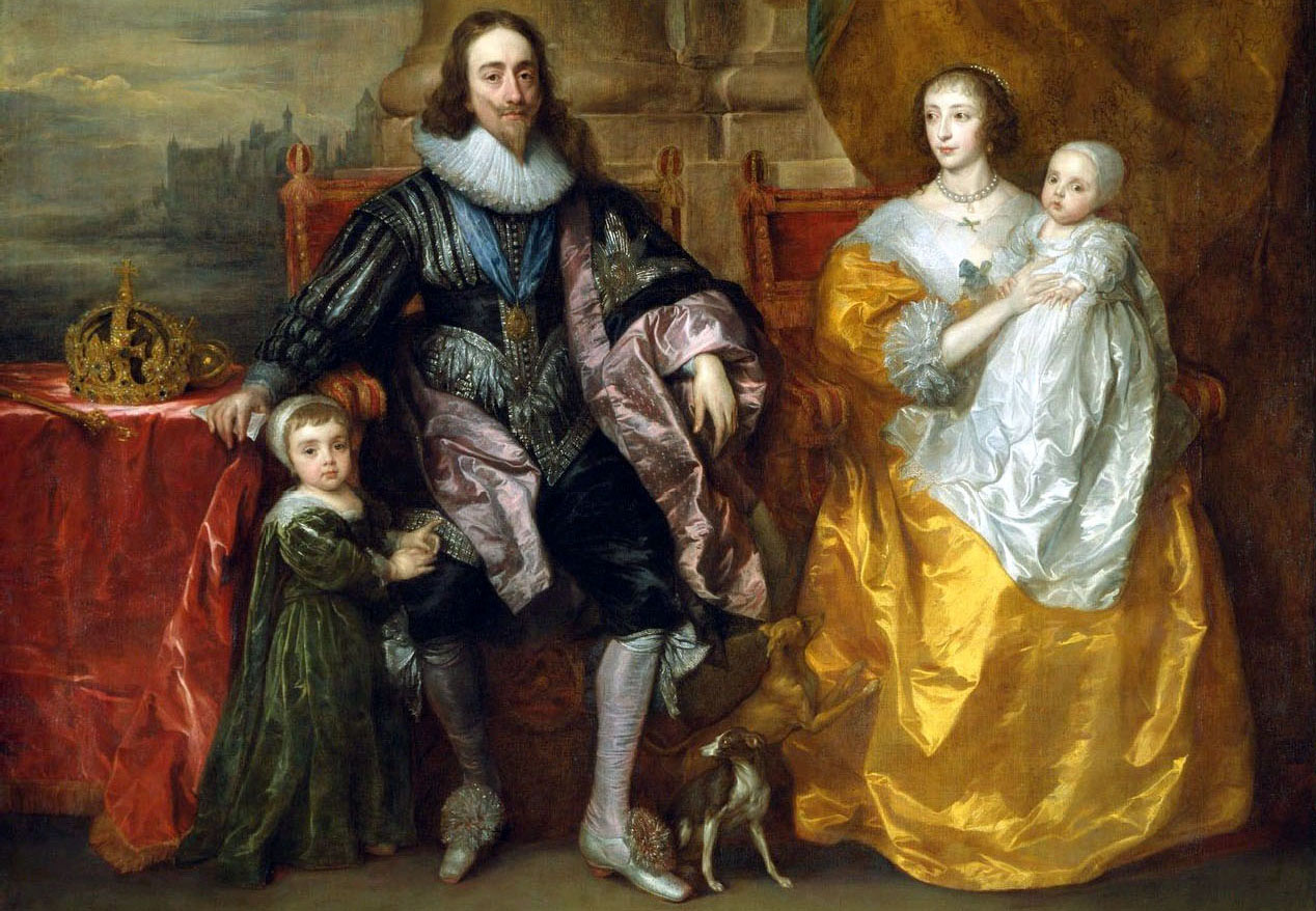 'Henrietta Maria i el rei Carles I amb els seus fills', de van Dyck (1633), un gran retratista de puntes