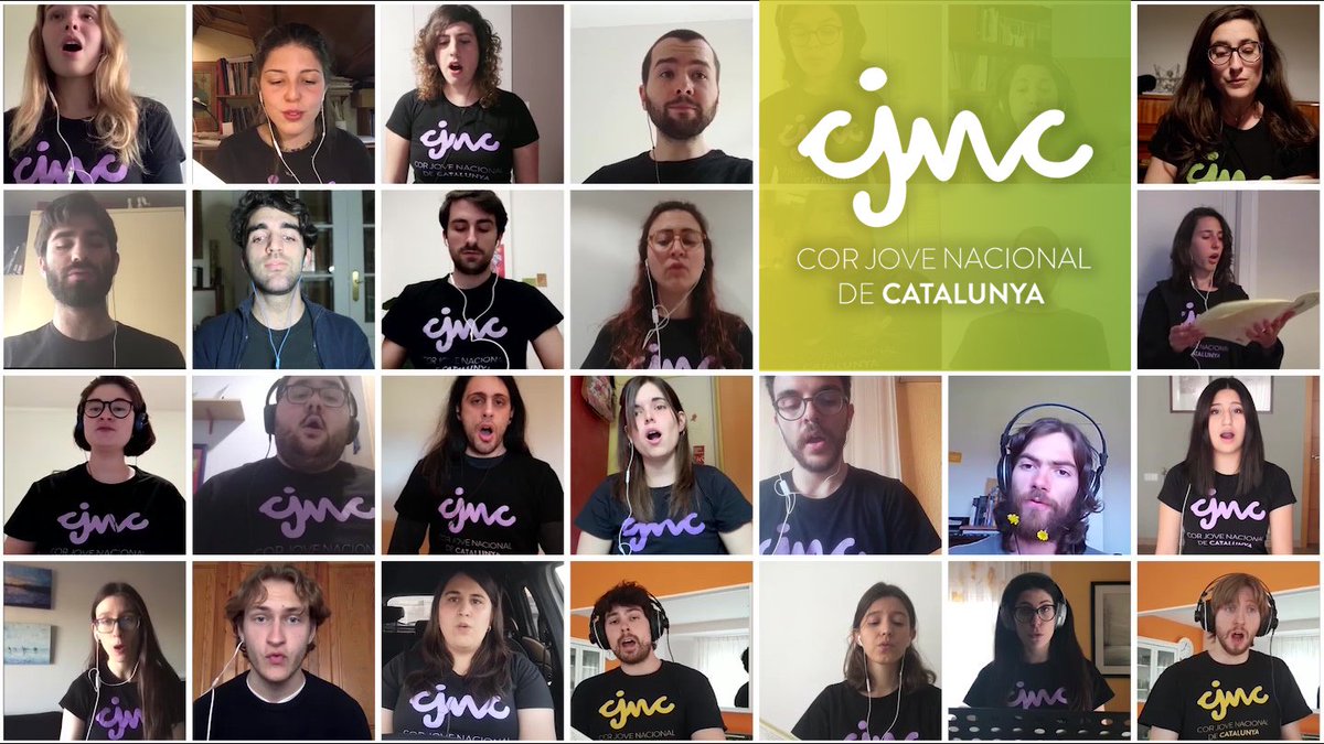 El Cor Jove Nacional de Catalunya 2019 durant el confinament. | MCC