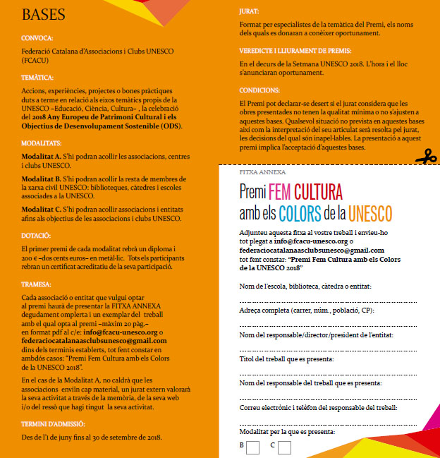 Bases Fem Cultura amb els Colors de la Unesco