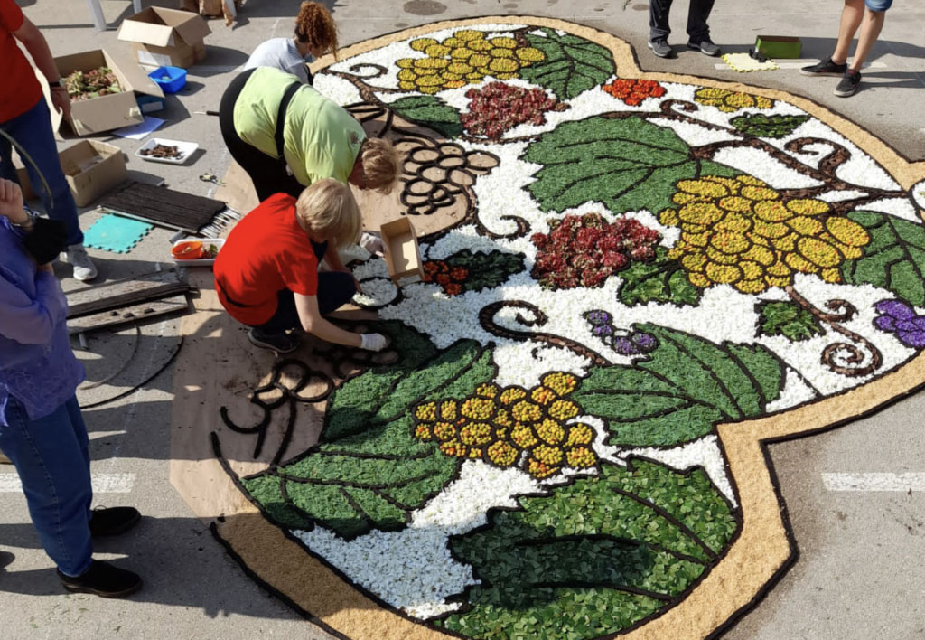 Les catifes de flors viatjaran a diferents països de la UE