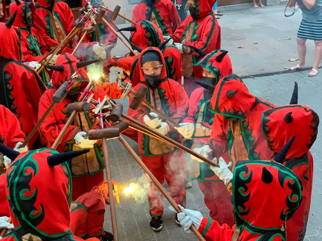 Els Diables infantils de Vila-seca, una de les colles participants en la festa InCulCat