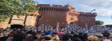 Les colles falconeres, protagonistes de la III Diada d'Adifolk a Perpinyà