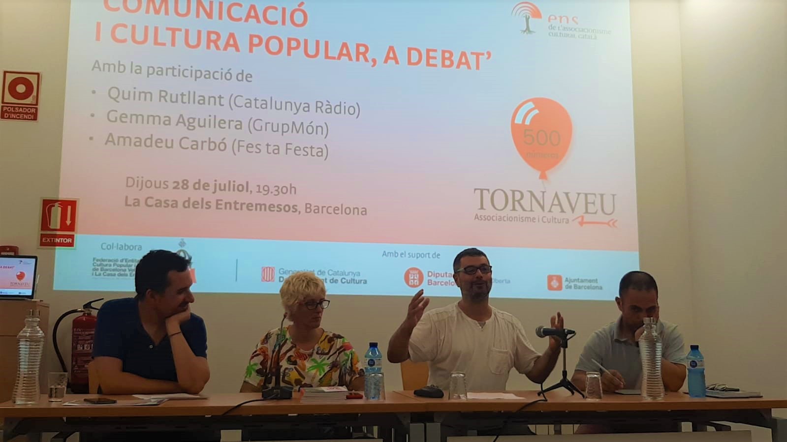 Guillem Carreras (moderador) amb Gemma Aguilera, Amadeu Carbó i Quim Rutllant | Toni Mañané